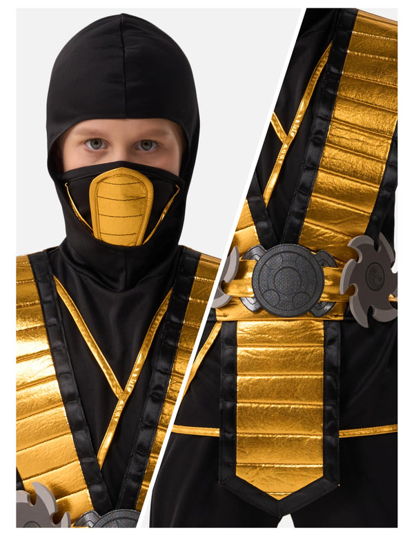Golden Ninja Costume Set for Kids