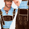Men Lederhosen Oktoberfest Outfit Costume, Blue