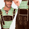 Men Lederhosen Oktoberfest Outfit Costume, Green