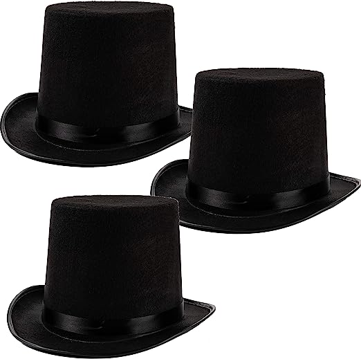 Top Hats For Role Play Cosplay , 3 Pcs