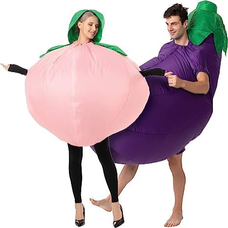 Peach and eggplants