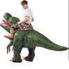 Green Digital Printing T-Rex Inflatable Ride-on Costume