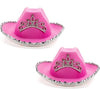 Pink Tiara Felt Cowboy Hats, 2 Pack