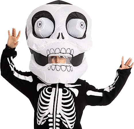 Bobble Head Skeleton Inflatable Costume - Adult