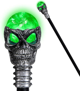 Halloween Skull Ball Staff Vintage Cane