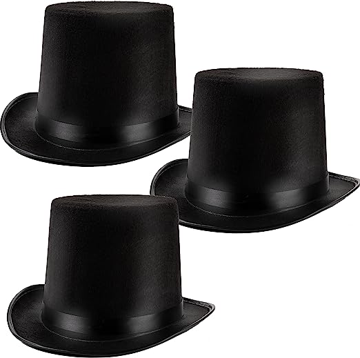 Top Hats For Role Play Cosplay , 3 Pcs