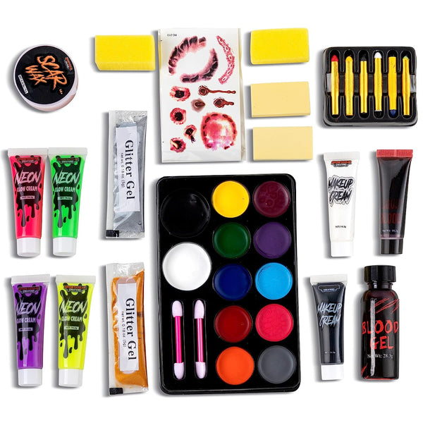 Cosplay Makeup Kit with Glow in the Dark Face Cream