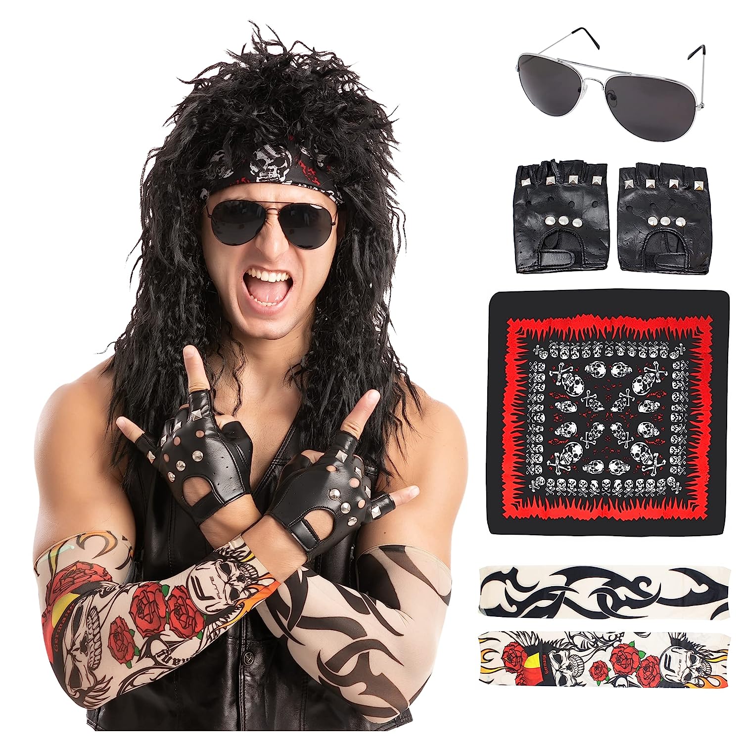 Rocker Wig Set Role Play Cosplay Kit