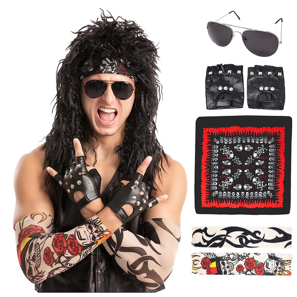 Rocker Wig Set Role Play Cosplay Kit - Adult
