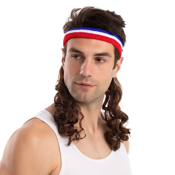 Men Mullet Wig Cosplay - Adult, 2 Pcs