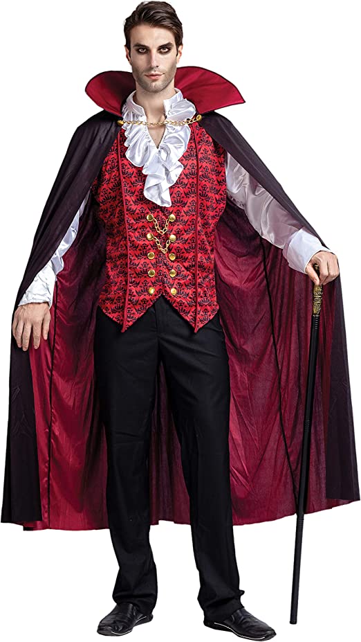 Renaissance Medieval Scary Vampire Cosplay Costume for Men - Adult