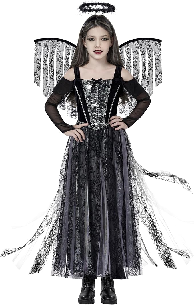 Spooktacular Creations Dark Angel Costume, Girls Halloween Angel Costume, Kid Devil Halloween Costume Spooktacular Creations Dark Angel Costume, Girls Halloween Angel Costume, Kid Devil Halloween Costume