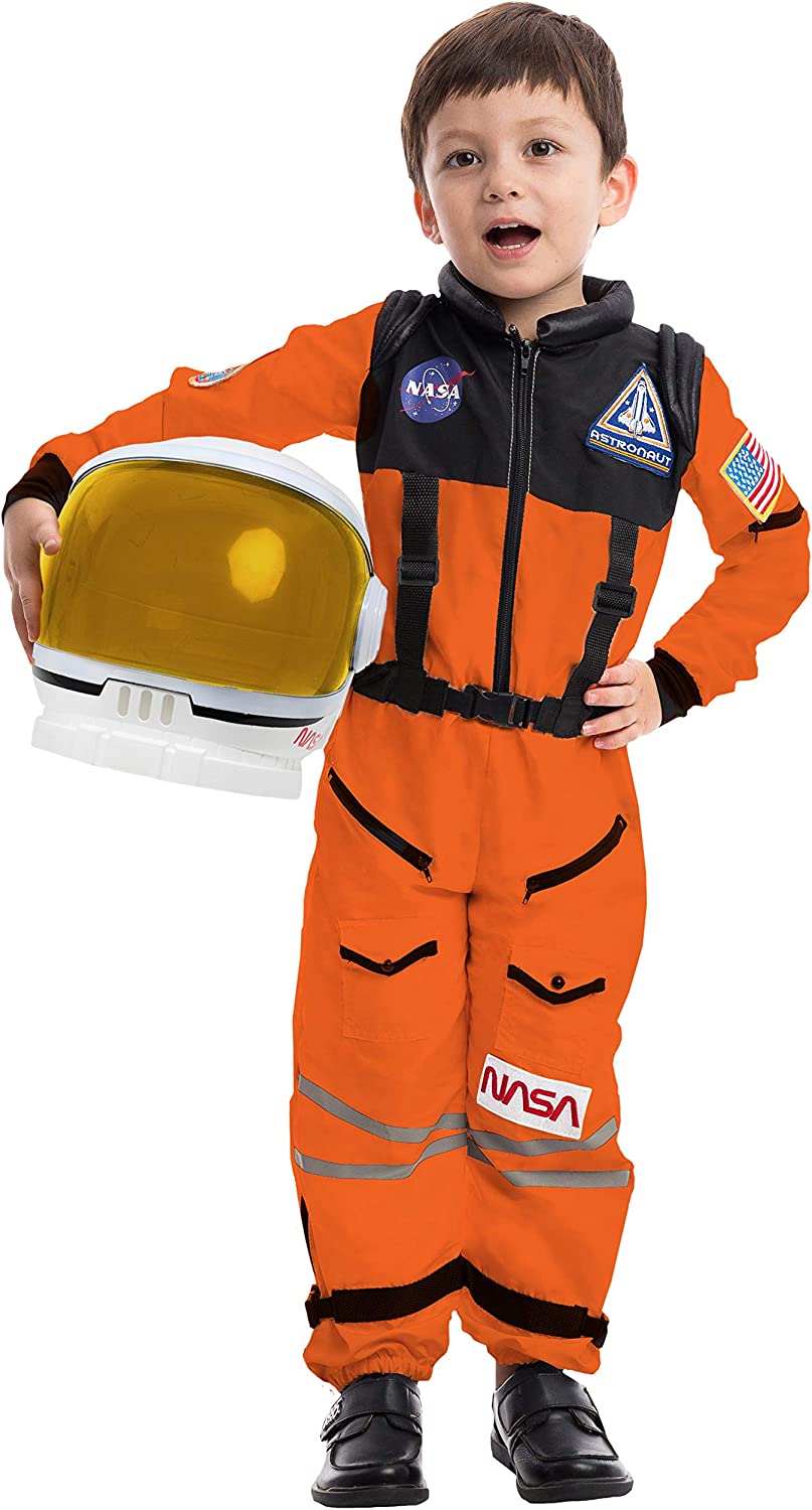 SPOOKTACULAR  Child Unisex Astronaut Orange Costume with Helmet