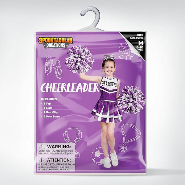 Cheerleader Costume for Girls, Purple