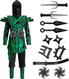 Kids Halloween Ninja Costume, Green