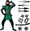 Kids Halloween Ninja Costume, Green