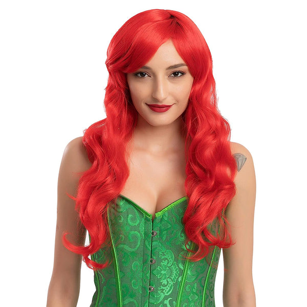 Women Long Red Curly Wig Cosplay Role Play- Adult