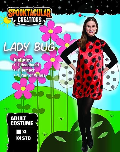 Ladybug Women Costume- Women- SPOOKTACULAR