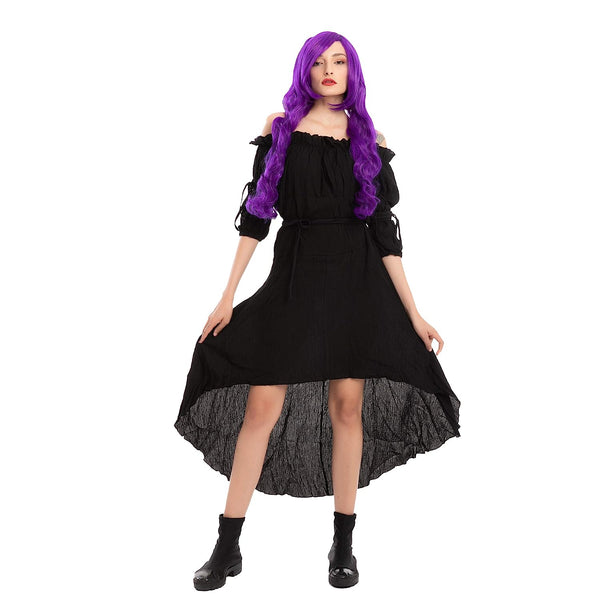 Women Long Purple Curly Wig Cosplay Kit - Adult