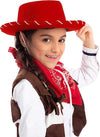 Red Felt Cowboy Hats for Kids Cosplay Accessories, 3 Pack