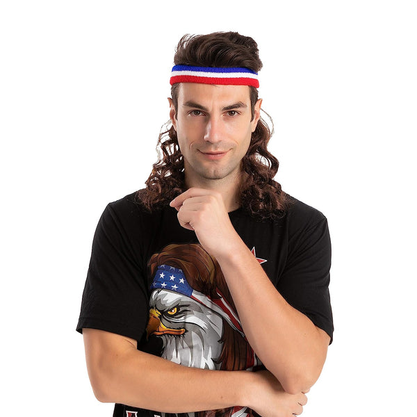 Men Mullet Wig Cosplay - Adult, 2 Pcs