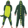 Spooktacular Creations-Unisex Adult Dinosaur jumpsuit Pajamas Plush Dinosaur Halloween Suit