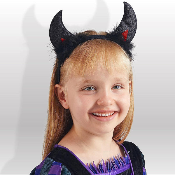 Black Devil Horns Headband