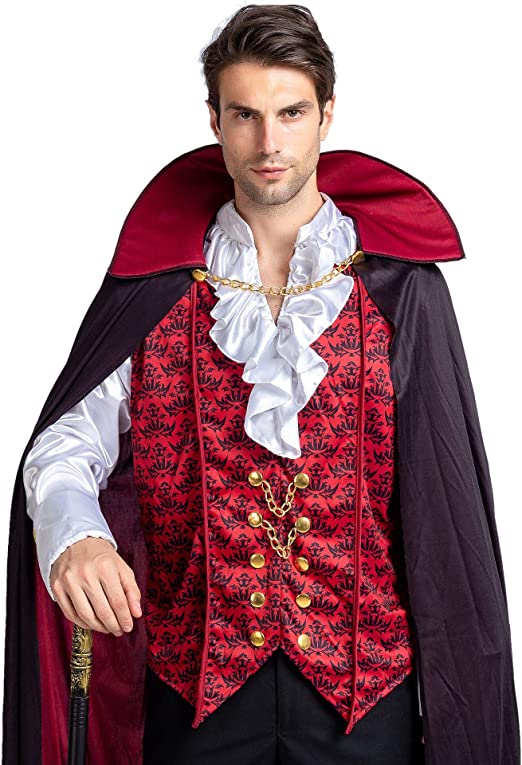 Renaissance Medieval Scary Vampire Cosplay Costume for Men - Adult