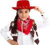 Red Felt Cowboy Hats for Kids Cosplay Accessories, 3 Pack