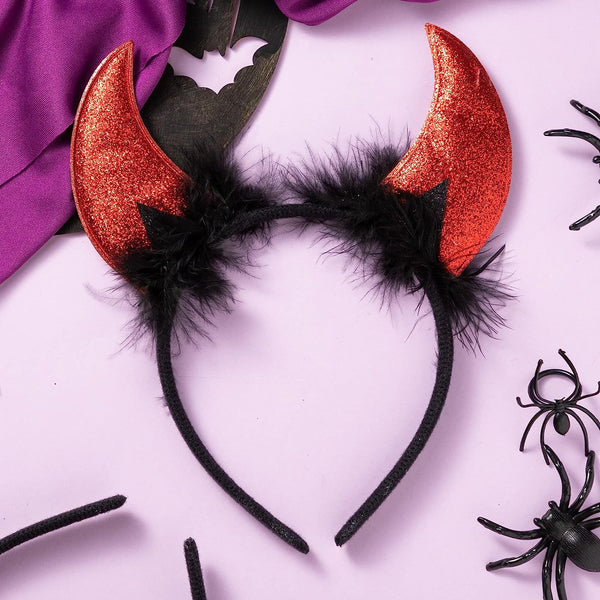 Red Devil Horns Headband