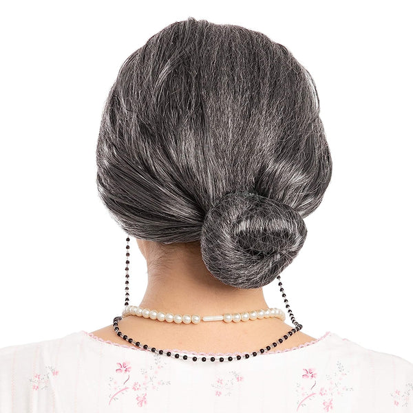 Straight Granny Wig Cosplay Kit Accessories