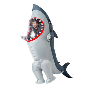 Inflatable Great White Shark Costume - Adult