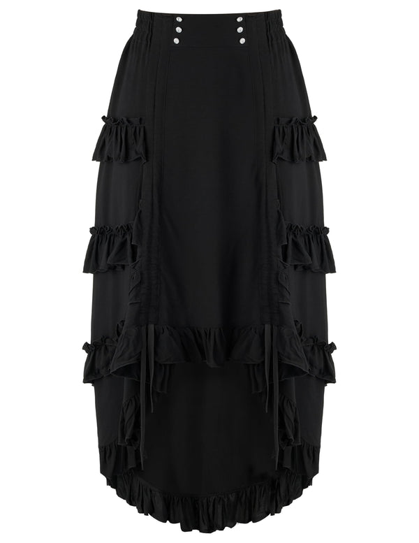 Women Steampunk Mullet Skirt Costume