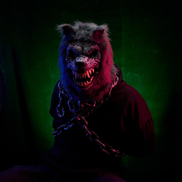Halloween Wolf Werewolf Mask with Movable Jaw