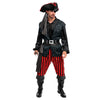 Adult Men Dark Pirate Costume for Halloween, Black