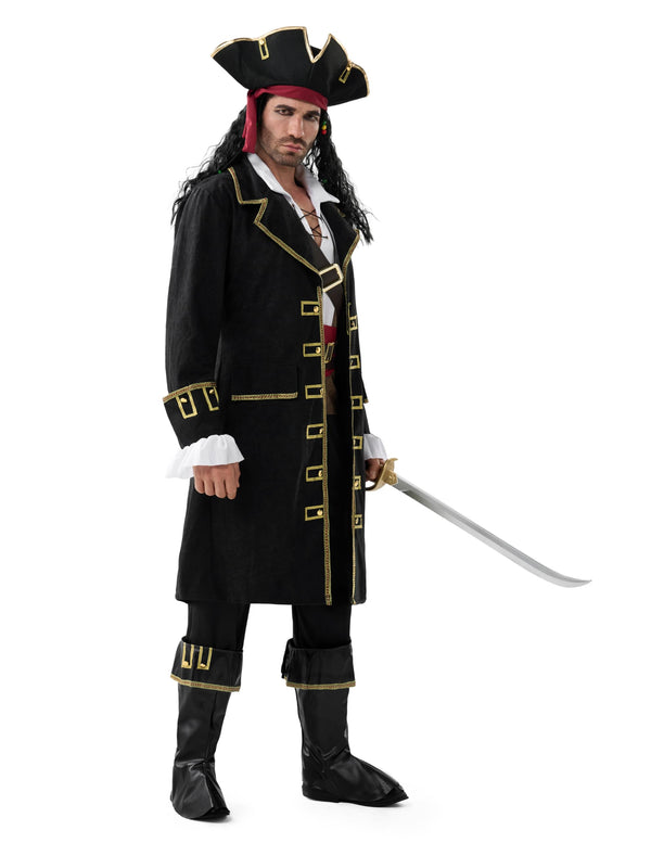 Halloween Men Pirate Captain Costume