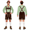 Men Lederhosen Oktoberfest Outfit Costume, Green