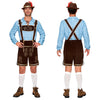 Men Lederhosen Oktoberfest Outfit Costume, Blue