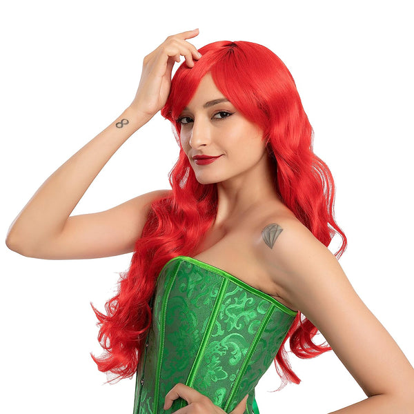 Women Long Red Curly Wig Cosplay Role Play- Adult