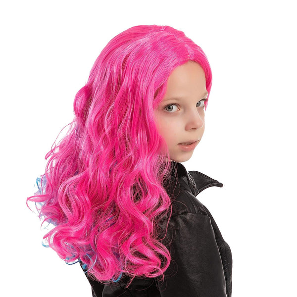 Girl Long Pink Curly Wig for Cosplay- Child
