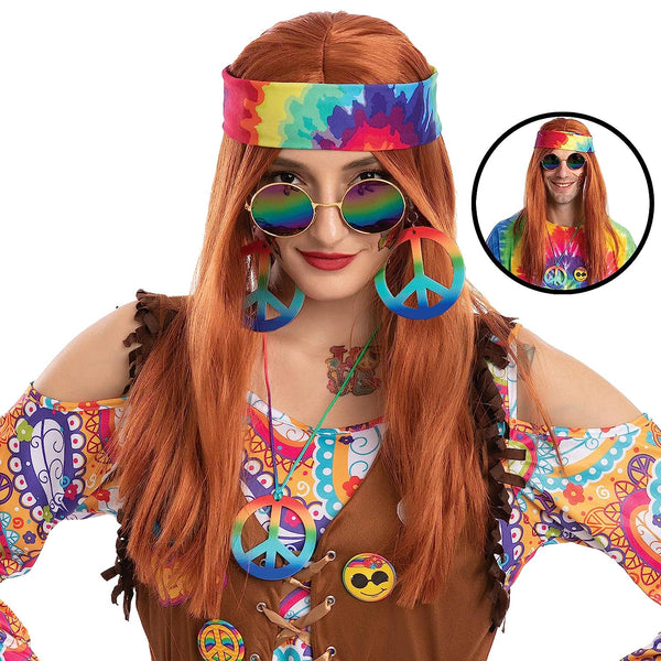 Hippie Wig Cosplay Accessaries - Adult