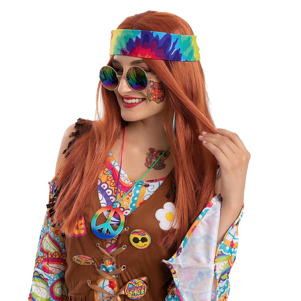 Hippie Wig Cosplay Accessaries - Adult