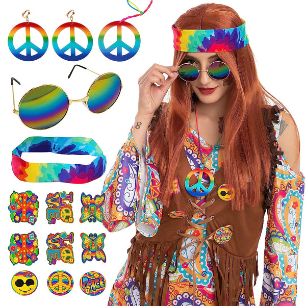 Hippie Wig Cosplay Accessaries - Adult