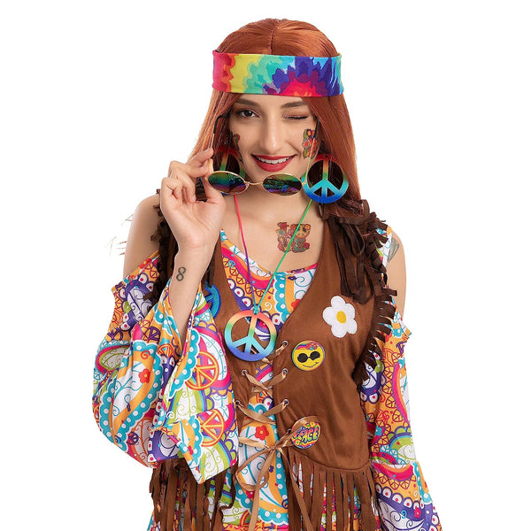 Hippie Wig Cosplay Accessaries - Adult