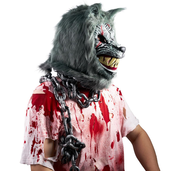 Halloween Wolf Werewolf Mask with Movable Jaw