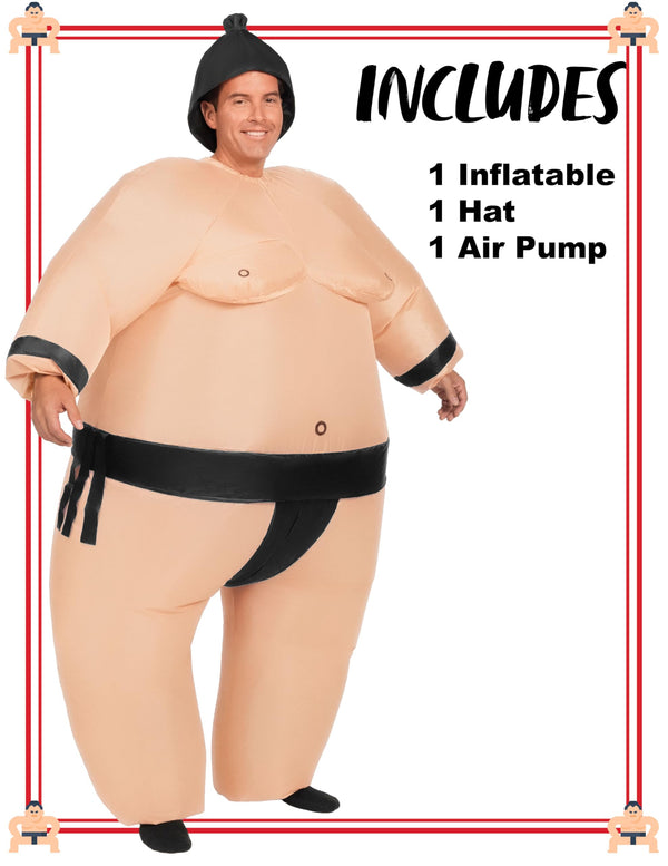 Sumo Inflatable Costume for Adult - Black