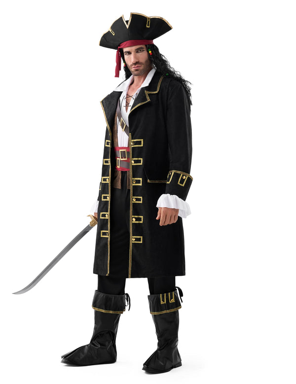 Halloween Men Pirate Captain Costume