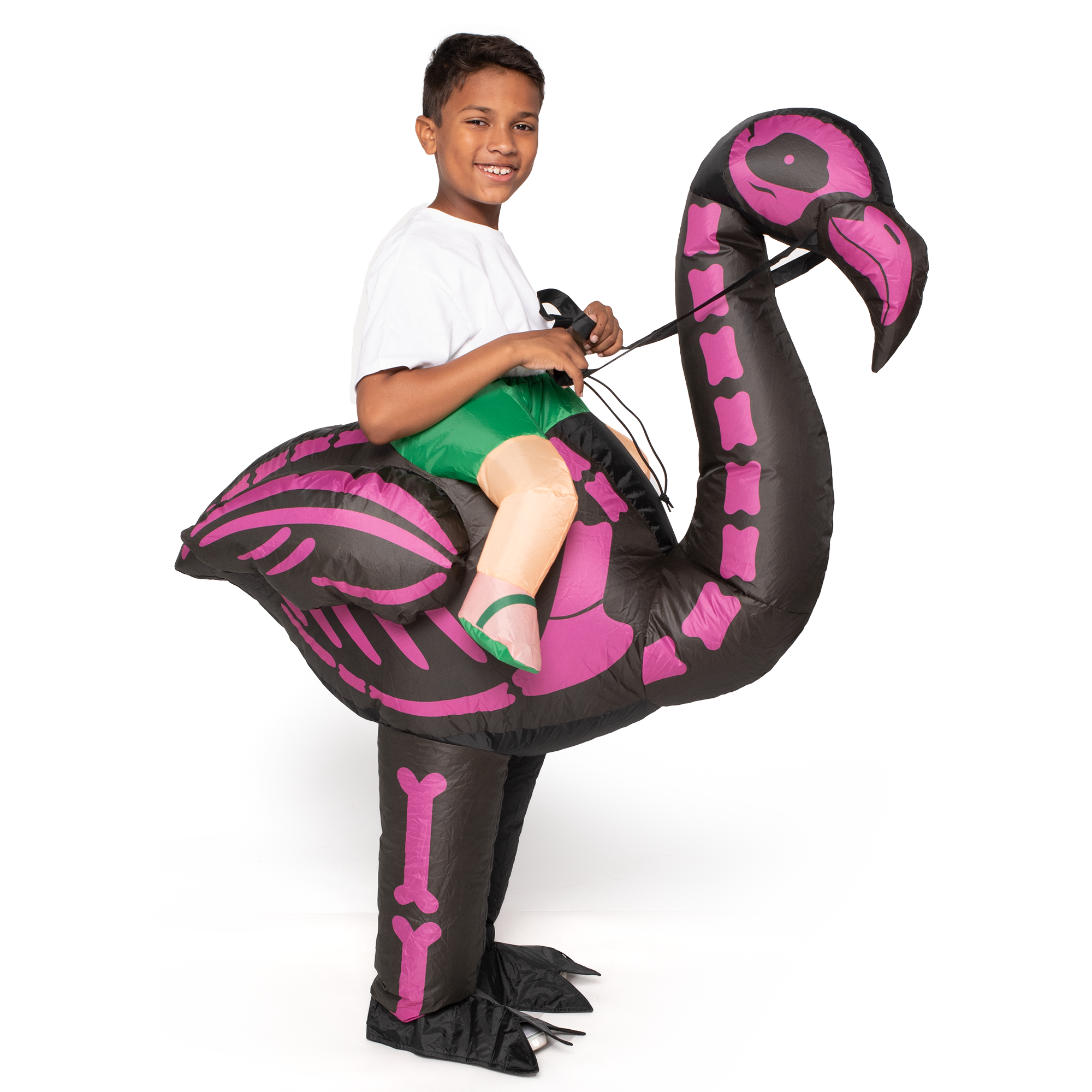 SPOOKTACULAR Ride on Skeleton Flamingo Kid Spooktacular Creations