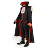 Adult Black Headless Horseman Costume Set, includes Vest with Cape, Hood, Boot Covers, Gloves