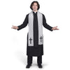 Adult Men's Black Priest Father Robe Stole, Priest Costume